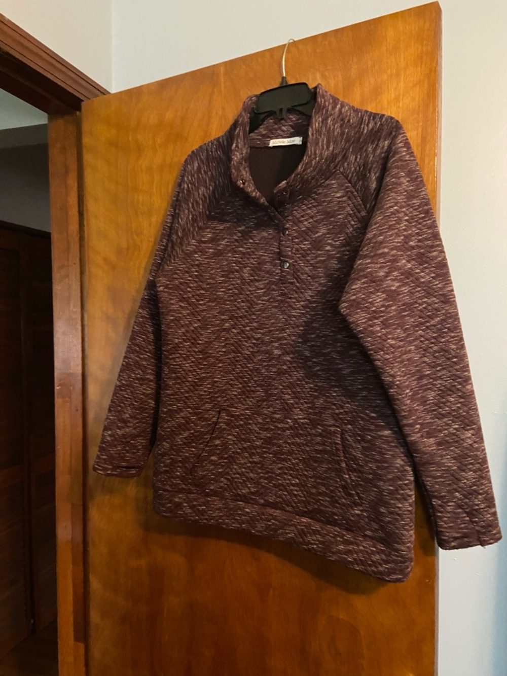 Michelle Mae Marled Plum Knit Top